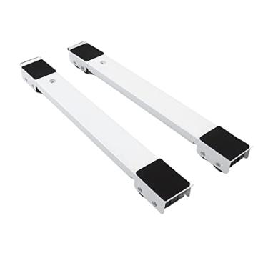 Imagem de GLOGLOW Outras Necessidades Diárias Domésticas para Geladeira e Máquina de Lavar, Material de Ferro, 2 Pacotes Com Almofadas Antiderrapantes, Suporte de Rolo Móvel de 17,7 X 2 X 1,6 Polegadas Nan