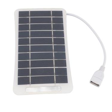 Imagem de Cryfokt Carregador de Silicone Monocristalino Profissional de Painel Solar USB 5W para Iluminação Doméstica, Luz Noturna, Bomba de água Solar (Branco)