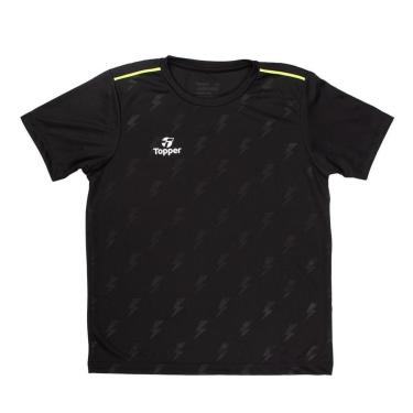 Imagem de Camisa de Futebol Juvenil Topper Thunder Preto/Verde Neon-Masculino