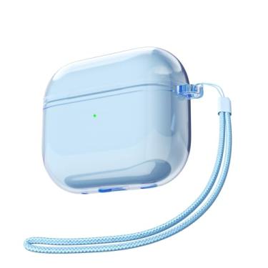 Imagem de Svanove Capa transparente para Airpods 3 com alça, linda capa de plástico rígido transparente para AirPods 3ª geração com corda, capas protetoras femininas Y2K TPU à prova de choque para mulheres e