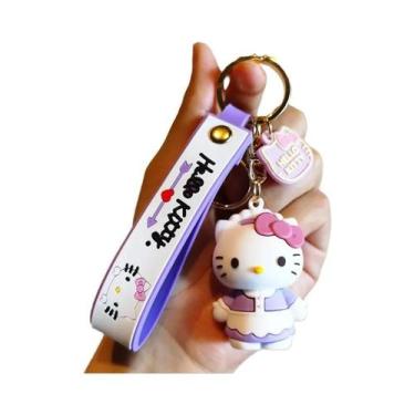 Imagem de Chaveiro Kawaii Hello Kitty Pingente De Anime Para Carro Brinquedo De 