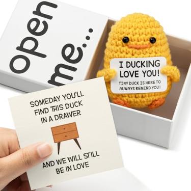 Imagem de ZENLIV Presente de aniversário para homens e mulheres, presentes engraçados para mulheres, namorada, presente de dia dos namorados, caixa de presente Open Me, presente I Love You, presente de crochê