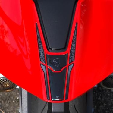 Imagem de Resin Bike Adesivos 3D de motocicleta compatíveis com Ducati Panigale-Streetfighter V2-V2s 2025. Proteção da cauda da bicicleta contra batidas e arranhões. Adesivo 3D Resin Gadget Moto