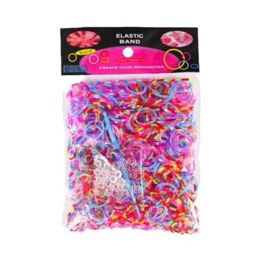 Imagem de Kit De Fazer Pulseiras DIY Para Crianças Com 600 Peças, Elásticos De T