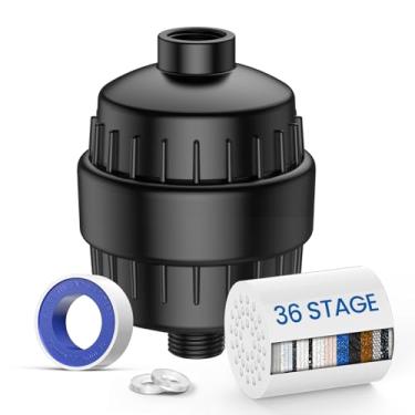 Imagem de VOXON Filtro de chuveiro de 36 estágios, revitaliza as unhas da pele do cabelo com água purificadora, filtro de cabeça de chuveiro para água dura 99% cloro de chumbo, flúor e produtos químicos