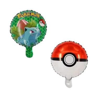 Imagem de 15 Balões Pokémon Pikachu Squirtle Desenho Animado Festa De Aniversári