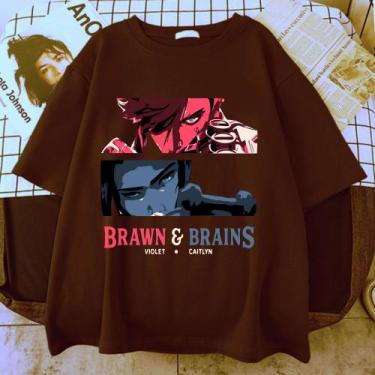 Imagem de Camiseta Arcane Vi Caitlyn Unissex, Marrom, GG