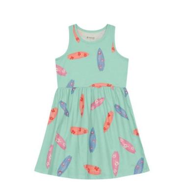 Imagem de Vestido infantil menina praiano Brandili -Azul, 4, Azul