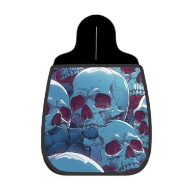 Imagem de Lixeira De Carro Organizador Lixinhocar Caveiras Ossos Tonalidade Azulada