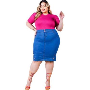 Imagem de Saias Jeans basicas - Deboche, Azul, 52