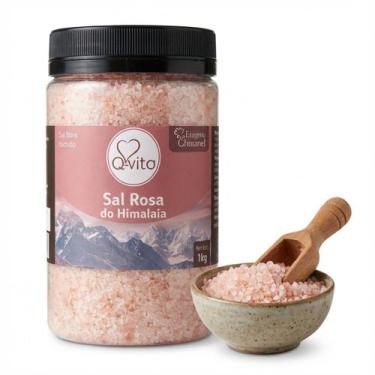 Imagem de Sal Rosa do Himalaia Grosso Q-VITA Pote 1Kg