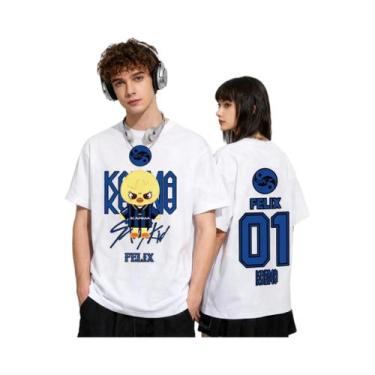 Imagem de Camiseta KPOP KARMA HYUNJIN Oversized Com Estampa De Desenho Animado, 