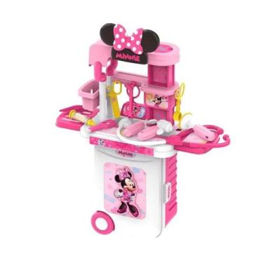 Imagem de Maleta Minnie 3 em 1 Médico com Acessórios e Mesa Cirúrgica Infantil M