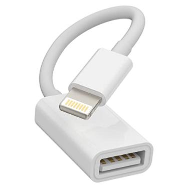 Imagem de Adaptador para iPhone OTG Dongle Lightning macho para cabo USB fêmea para Apple para iPad Air Camera Leitor de cartão Flash Drive Mouse Hub Teclado MIDI U Disk compatível com 13 11 12 Pro Max Mini Xr