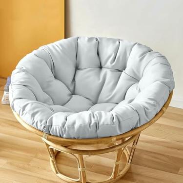 Imagem de Almofada impermeável e grossa, redonda, em rattan, ideal para cadeiras suspensas, balanços e redes.