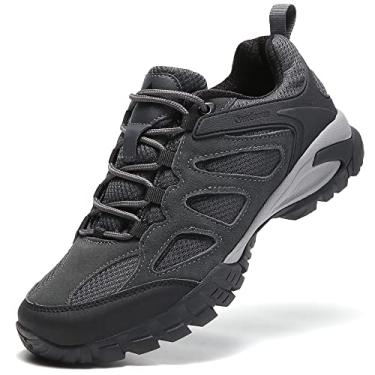 Imagem de wanhee Tênis masculino para trilha e caminhada ao ar livre, Cinza, 37