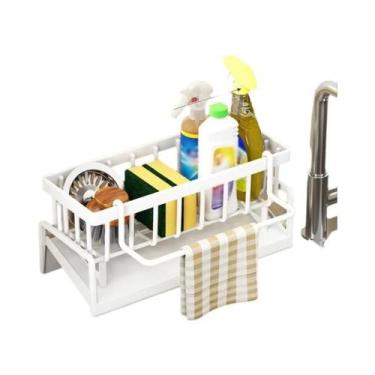 Imagem de Organizador De Pia De Cozinha: Suporte Para Sabão, Esponja, Pano De Pr