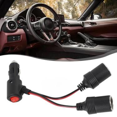 Imagem de Adaptador Divisor De Tomada De Isqueiro Automotivo 12V 24V Com Interru