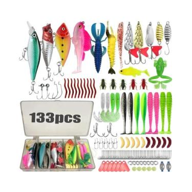 Imagem de Kit De Iscas De Pesca 133/83 Peças, Iscas De Superfície E Equipamentos