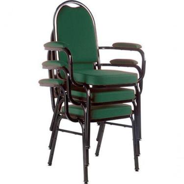 Imagem de Kit Com 3 Cadeiras Para Auditório Linha Hotel Verde