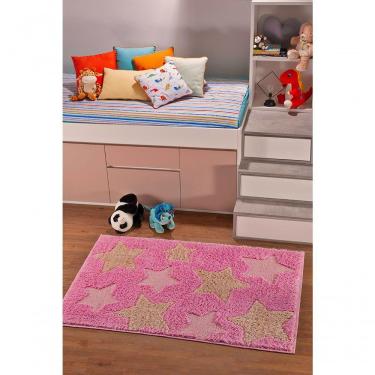Imagem de Tapete Quarto Infantil Jazz Kids 1m X 1,5m Estrela Rosa