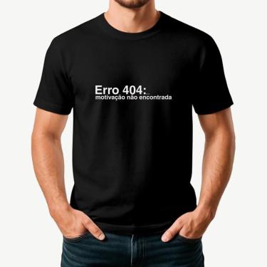 Imagem de Camiseta Masculina Algodão Premium Geek Erro 404-Masculino