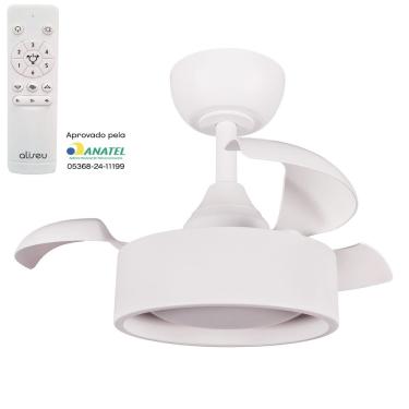 Imagem de Ventilador De Teto Aliseu Retrátil Tulipa Branco - Bivolt - Com Controle Remoto