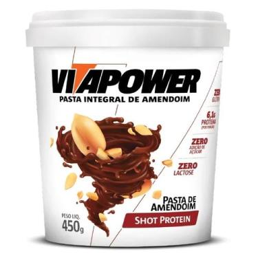Imagem de Pasta de Amendoim Integral (450g) - Vitapower, Shot Protein