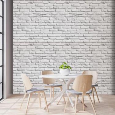 Imagem de Papel de Parede Adesivo Autocolante Decorativo Tijolinho Acizentado co