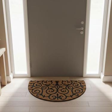 Imagem de Capacho Antiderrapante Fibra de Coco 0,40X0,60M Meia Lua Panama 2 - Ni