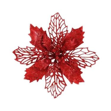 Imagem de Enfeites Para Árvore De Natal, Flores Artificiais, Pingente Pendurado,