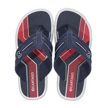 Imagem de Chinelo Infantil Cartago Palermo Cinza/Azul/Vermelho