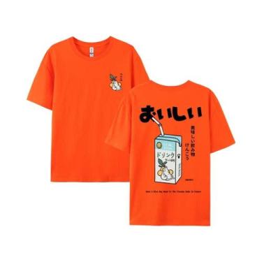 Imagem de Camiseta Unissex Oversized De Algodão Com Estampa De Gato Japonês, Man