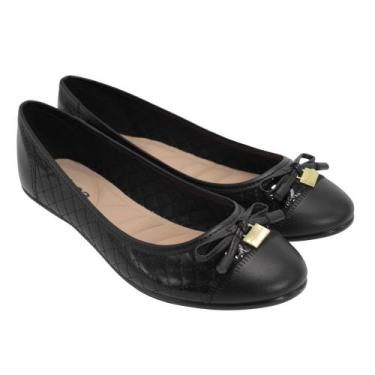 Imagem de Sapatilha Moleca Verniz Fresh Neo/Napa Preto, Pt, Preto, 37