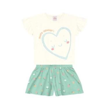 Imagem de Conjunto infantil menina de coração Brandili-Feminino