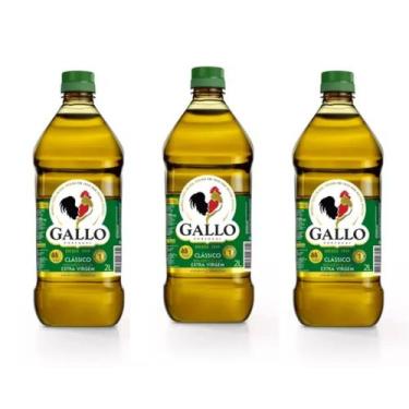 Imagem de Kit Com 3 Unidades Azeite De Oliva Extra Virgem Gallo 2litro