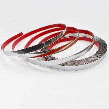 Imagem de Fita Espelhada Adesiva Decoração Cabeceira Prata 15mm x 10M - Open Sta