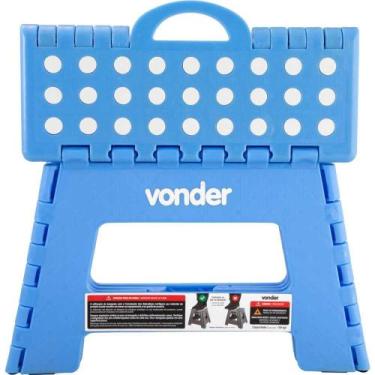 Imagem de Banqueta Plástica Dobrável, Azul, Altura 220 mm, Vonder OstenVonder