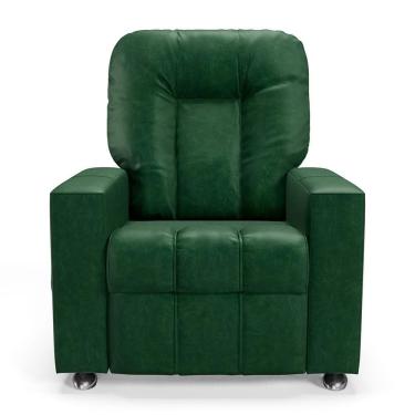 Imagem de Poltrona Do Papai Reclinável Romeo F05 Manual Revestimento Facto Fibra Siliconada Verde Lyam Decor