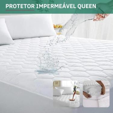 Imagem de Capa Colchão Queen Padrão Impermeável Antialérgico Protetor - Congratu
