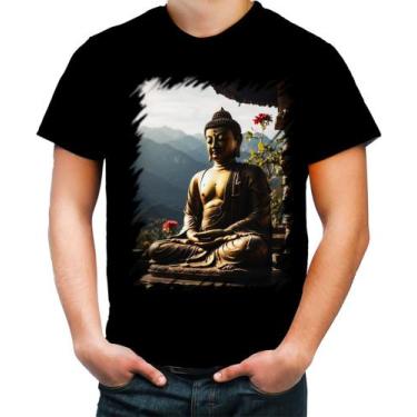 Imagem de Camiseta Colorida Estátua de Buda Iluminado Religião 9 - Kasubeck Stor