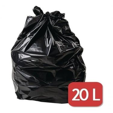 Imagem de Saco para Lixo Saco de Lixo 20L Litros Preto Resistente 100 Unidades para Uso Doméstico...