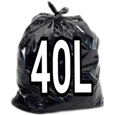 Imagem de Saco para Lixo 40 Litros Normal Micra 06 Parede Dupla para Descarte Doméstico e Comerci...