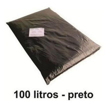 Imagem de Saco de Lixo 100 Litros Reforçado para Coleta de Resíduos em Plástico Espessura 0,06 a...