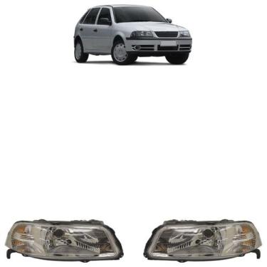 Imagem de Farol Dianteiro Gol G3 1999 2000 2001 2002 2003 2004 2005 Máscara Crom