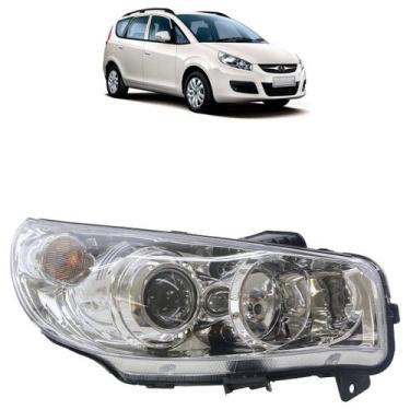 Imagem de Farol Dianteiro J6 2011 2012 2013 2014 2015 Máscara Cromada - Automoti