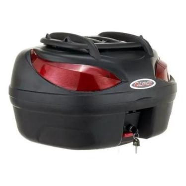 Imagem de Baú 48 Litros Glider Com Grade Externa Todas Moto Universal , Preto