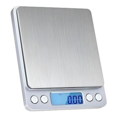 Imagem de Balança de Cozinha Digital Mini Alta Precisão Inox 0,1g a 3kg para Com