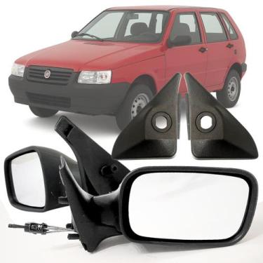 Imagem de Par Espelho Retrovisor Fiat Uno Fire 2001 2002 2003 2004 Acabamentos 4