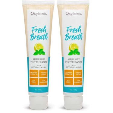 Imagem de Creme Dental Oxyfresh Sabor Limão e Hortelã 142g Pacote com 2